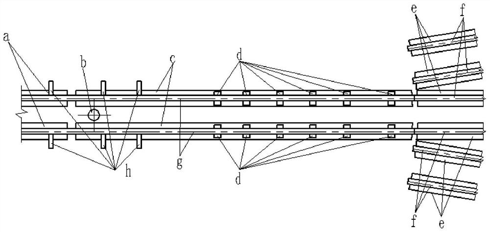 Rail locker for straight section of rail for suspended freight turnout and its installation process