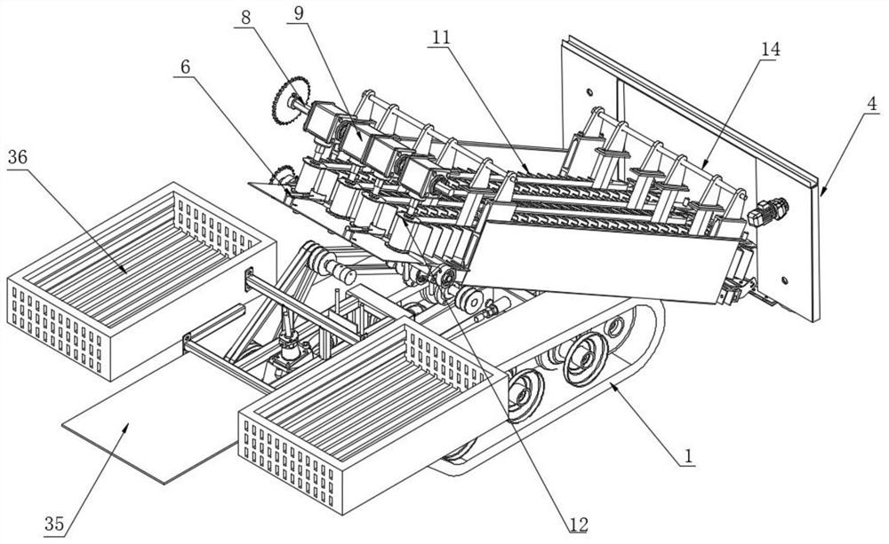 Novel light and simple ordered harvester for stem and leaf vegetables