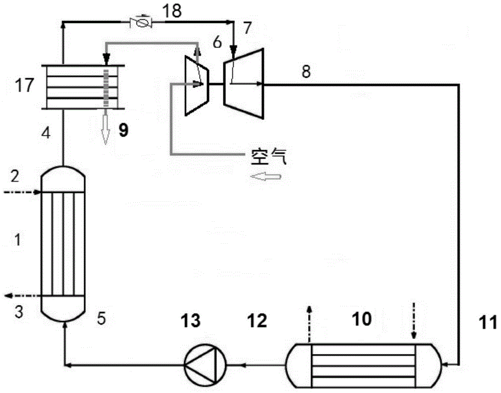 ORC compressed air preparation device and method