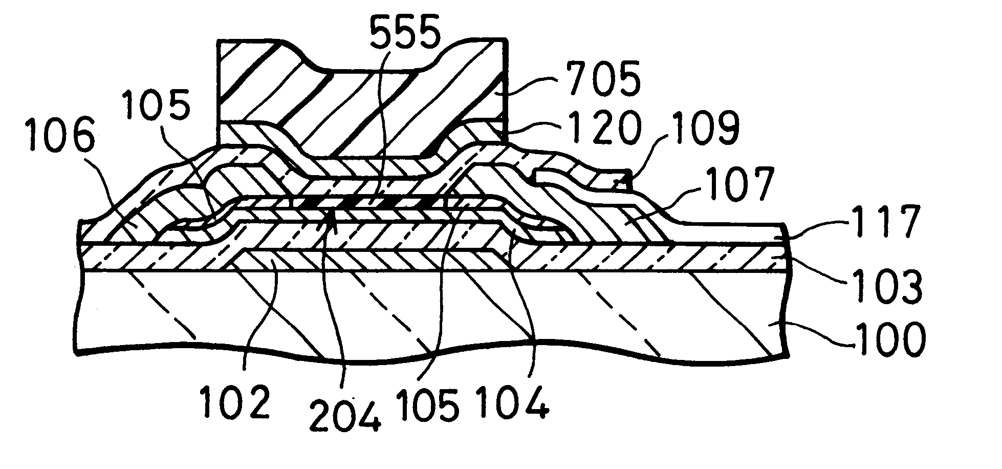 Thin-film transistor having a high resistance back channel region and fabrication method thereof