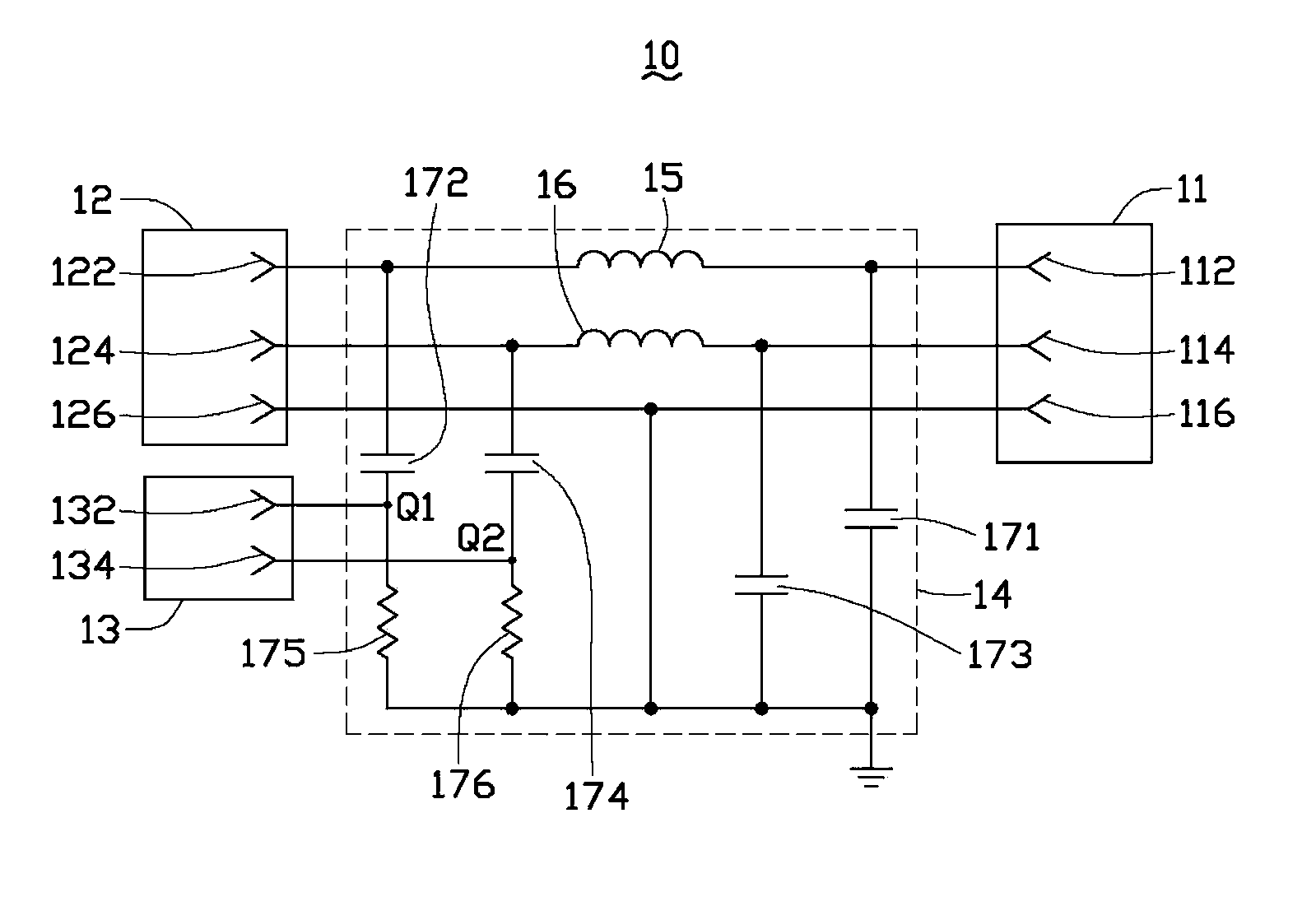 Line impedance stabilization network