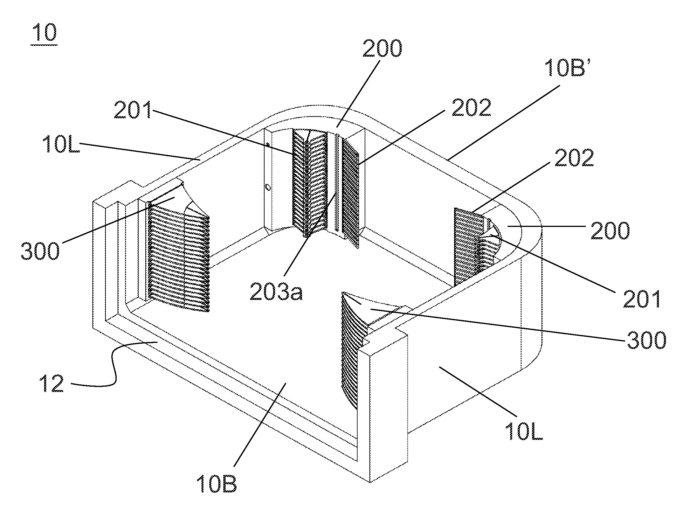 Front Opening Unified Pod disposed with purgeable supporting module