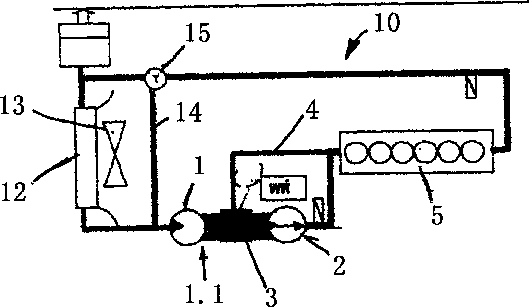 Motor vehicle coolant circuit comprising a pump and a retarder