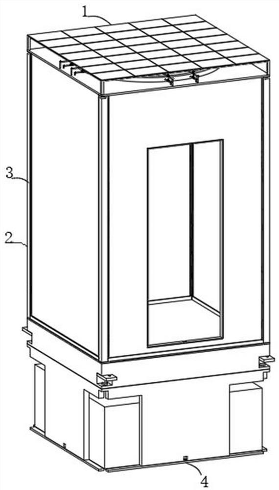 Energy-saving house using energy-saving plastic and glass curtain wall