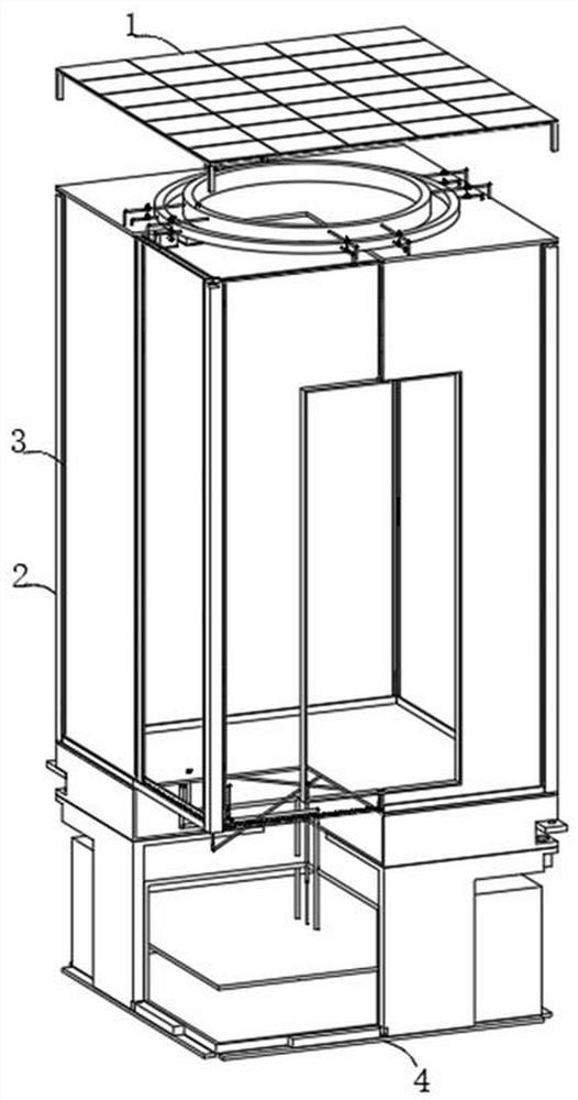 Energy-saving house using energy-saving plastic and glass curtain wall