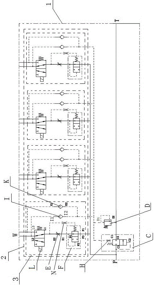 Multi-channel hydraulic motor speed regulation feedback control valve