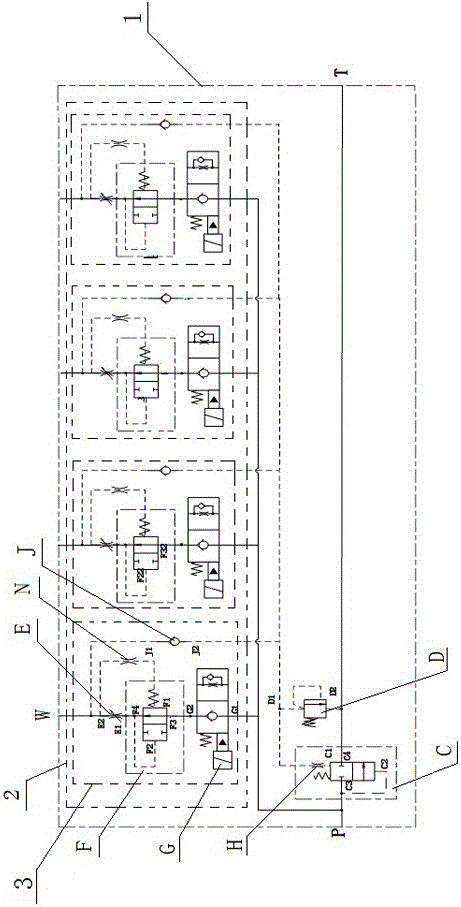 Multi-channel hydraulic motor speed regulation feedback control valve