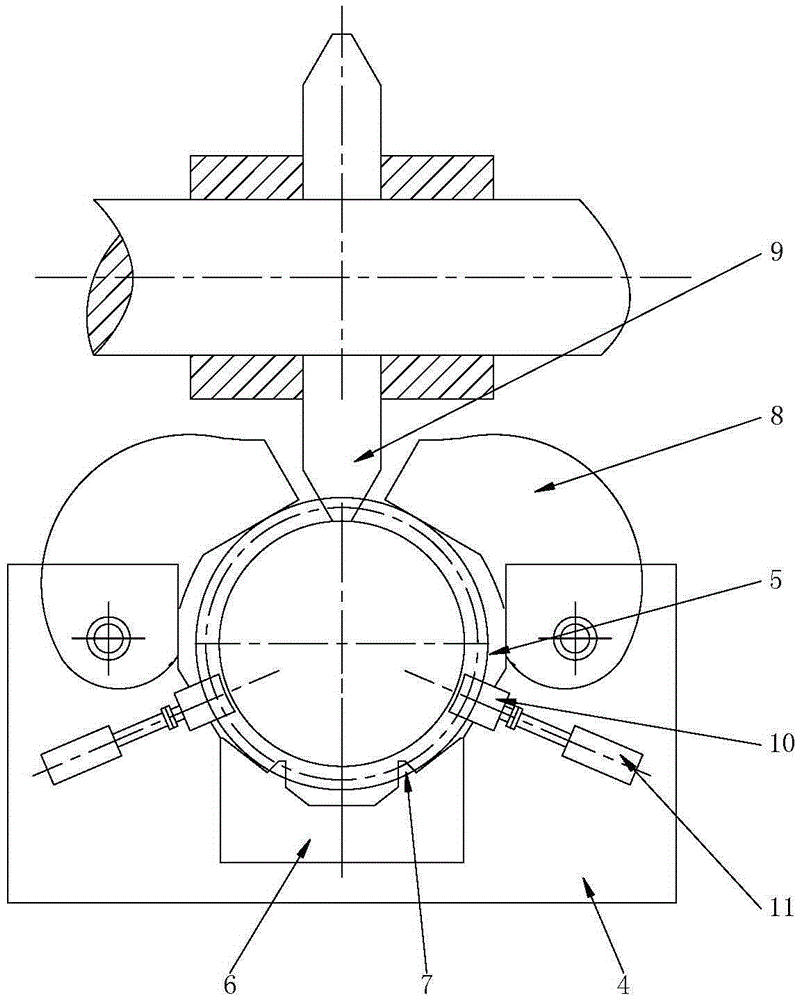 Groove milling, clamping and positioning device for spline shaft