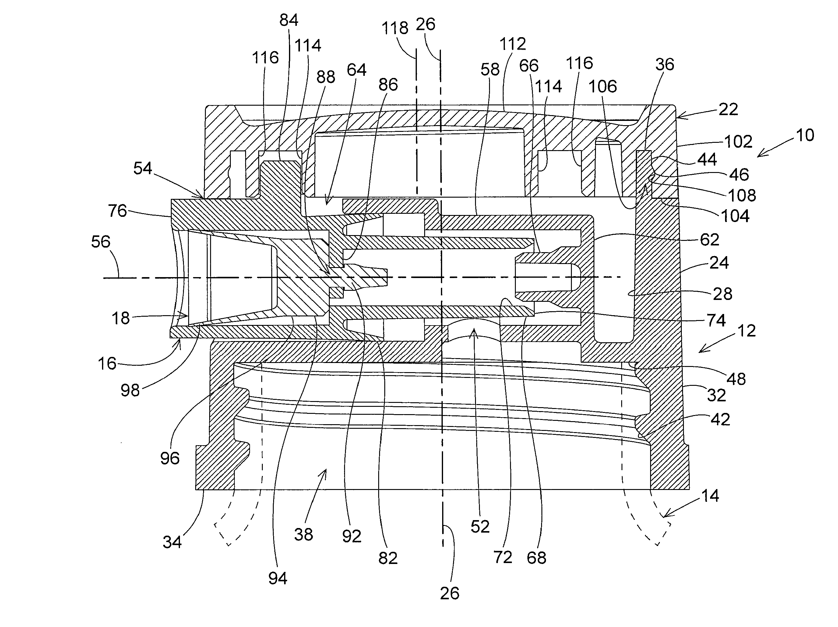 Rotational Dispensing Cap Closure for a Liquid Container