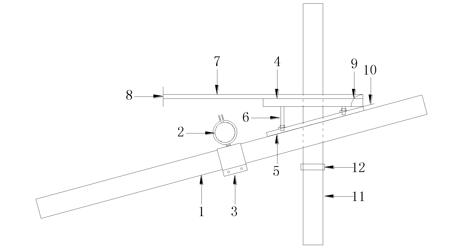 Omnibearing measurement device and method for tunnel TSP (Total Suspended Particulate) geometric parameter