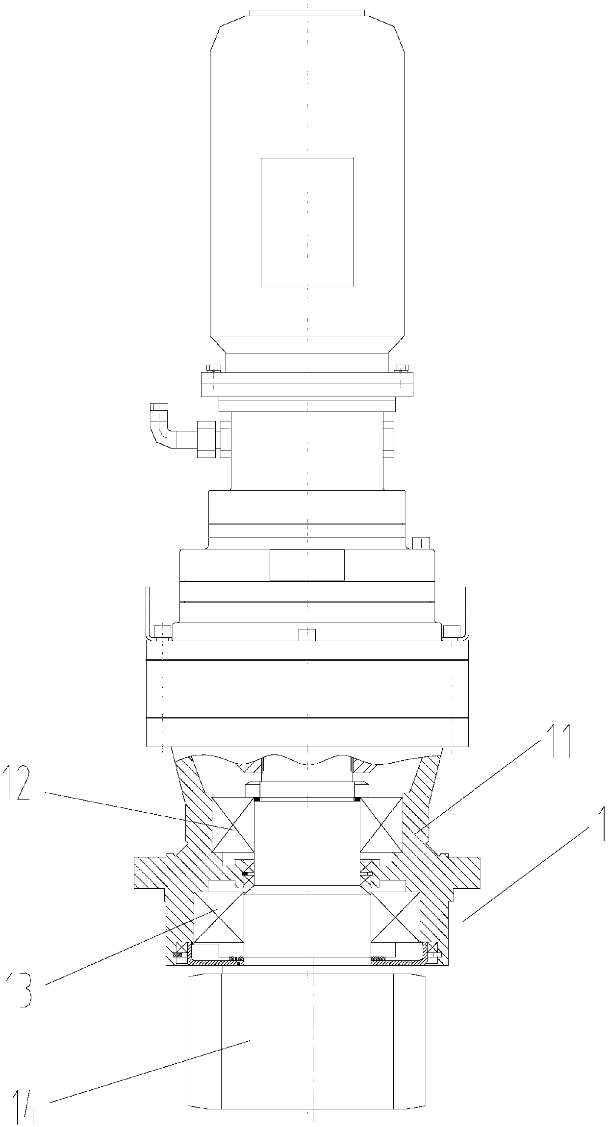 Yaw speed reducer output device