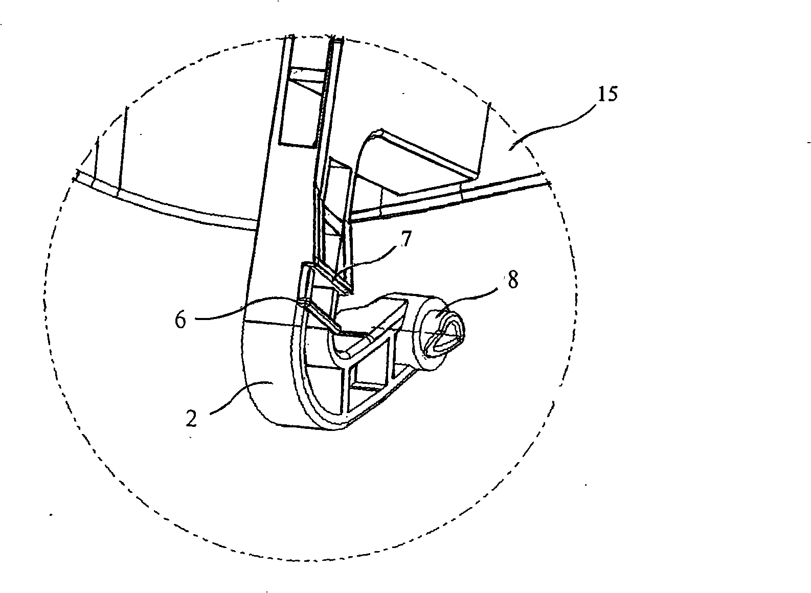 Vacuum cleaner front cover switching-on two-position spacing structure