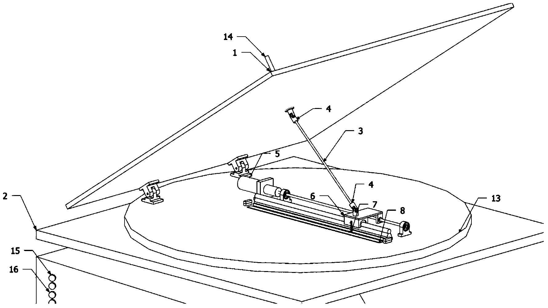 Experimental apparatus for sunlight projection simulation