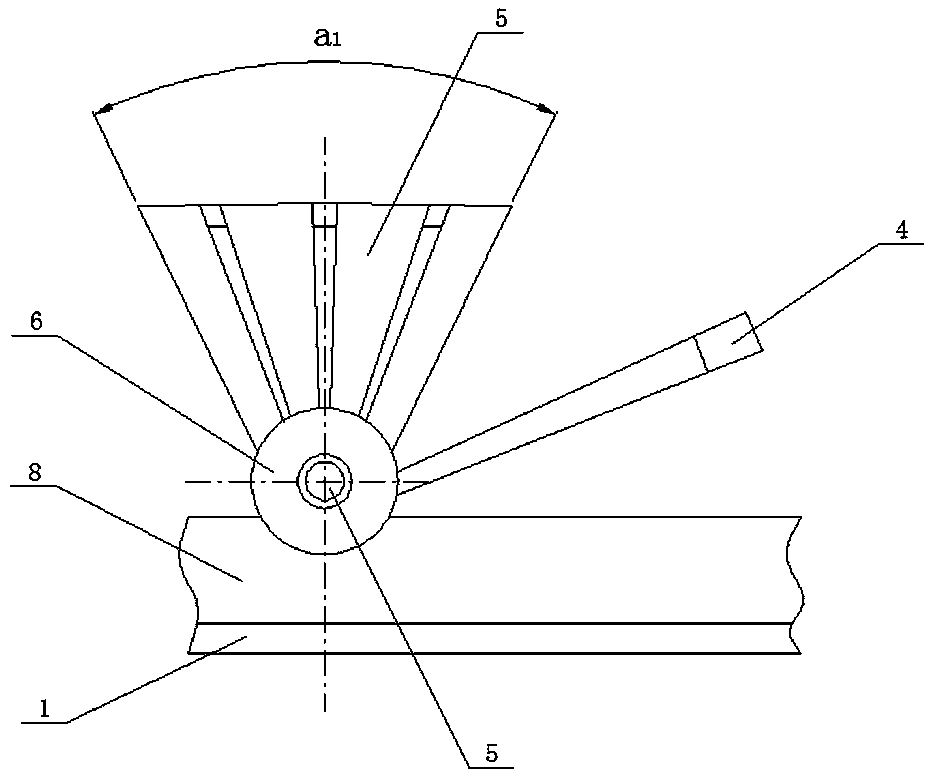 Device for transporting tree among woods