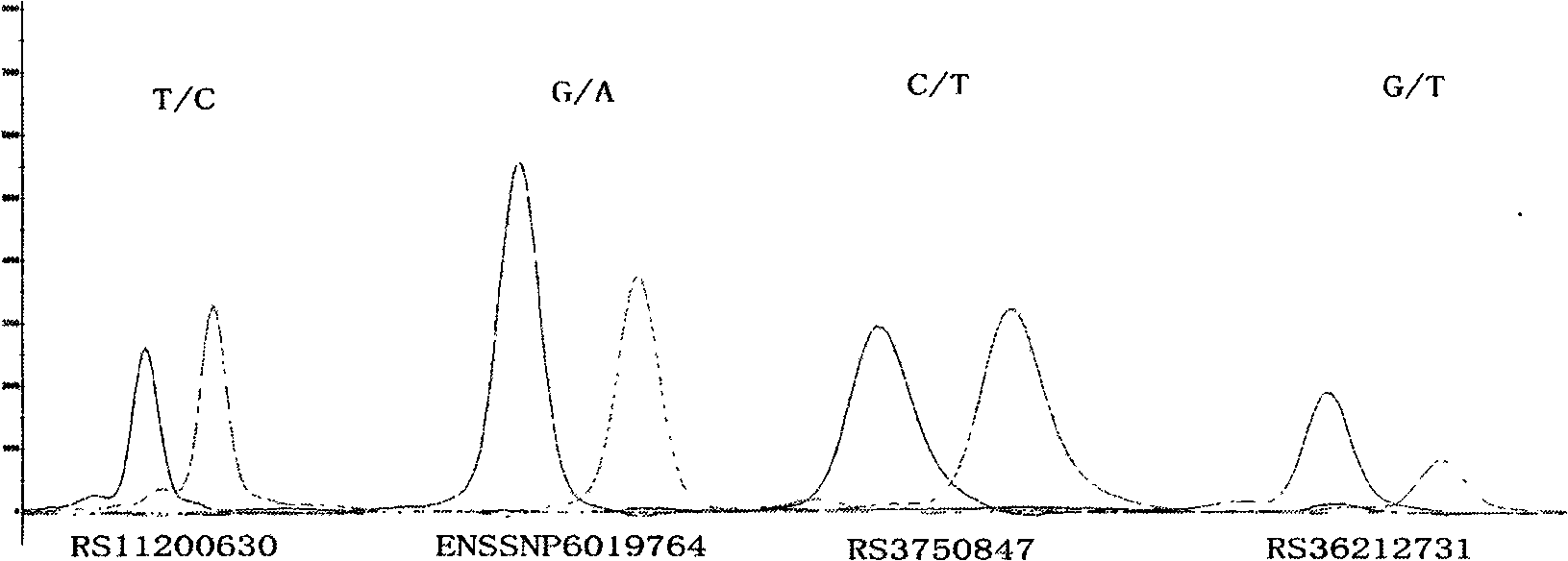 Reagent kit for detecting agedness yellow spot degenerative disease