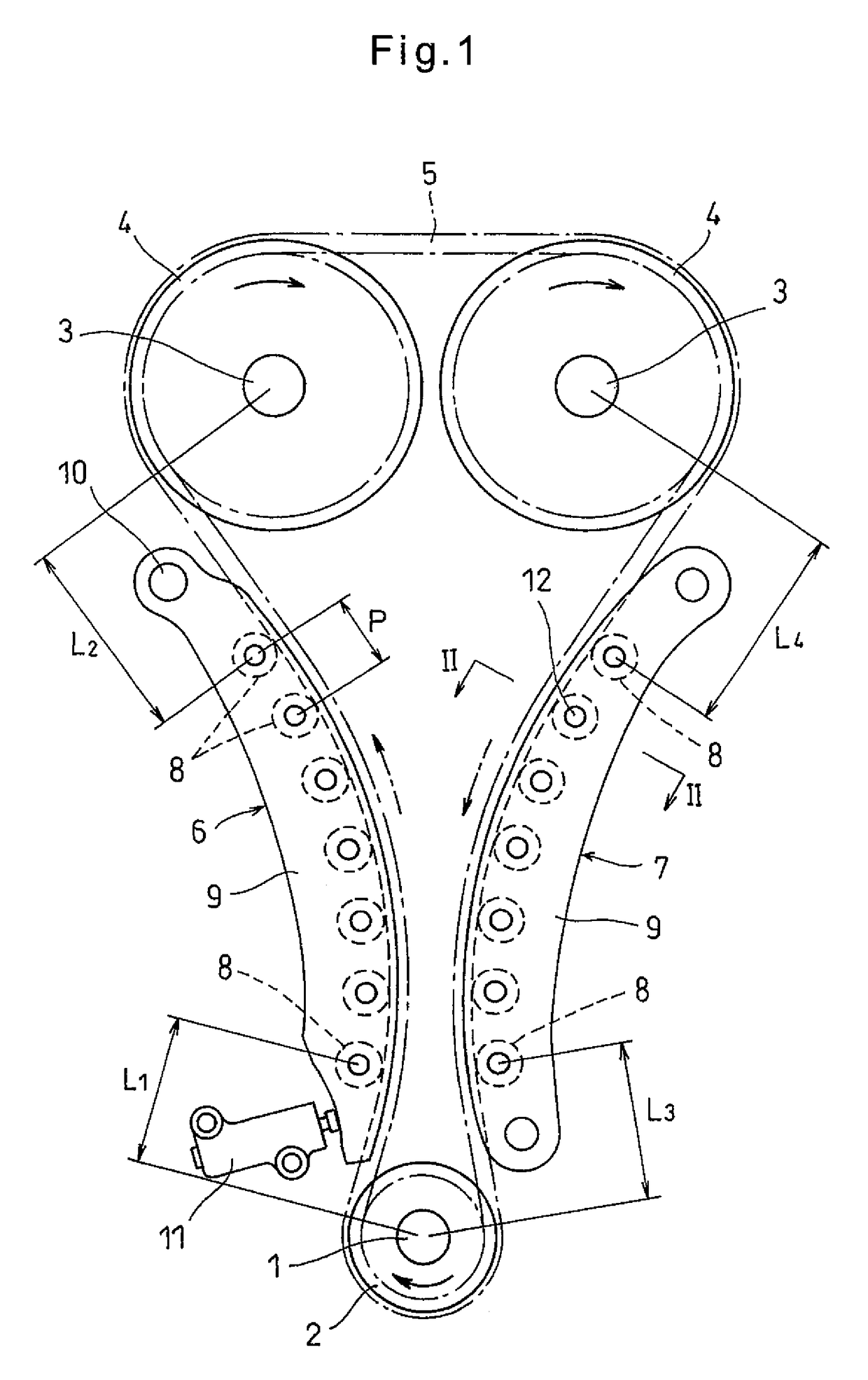 Chain transmission device