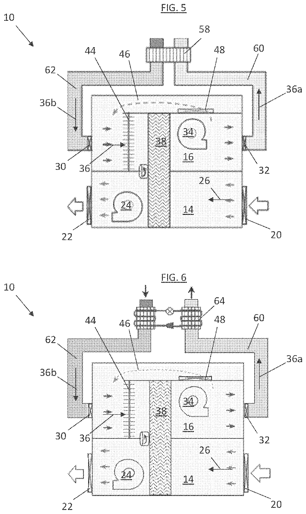 Co2 scrubber with moving bed structure