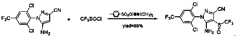 Preparation method of trifluoromethyl sulfinyl halide