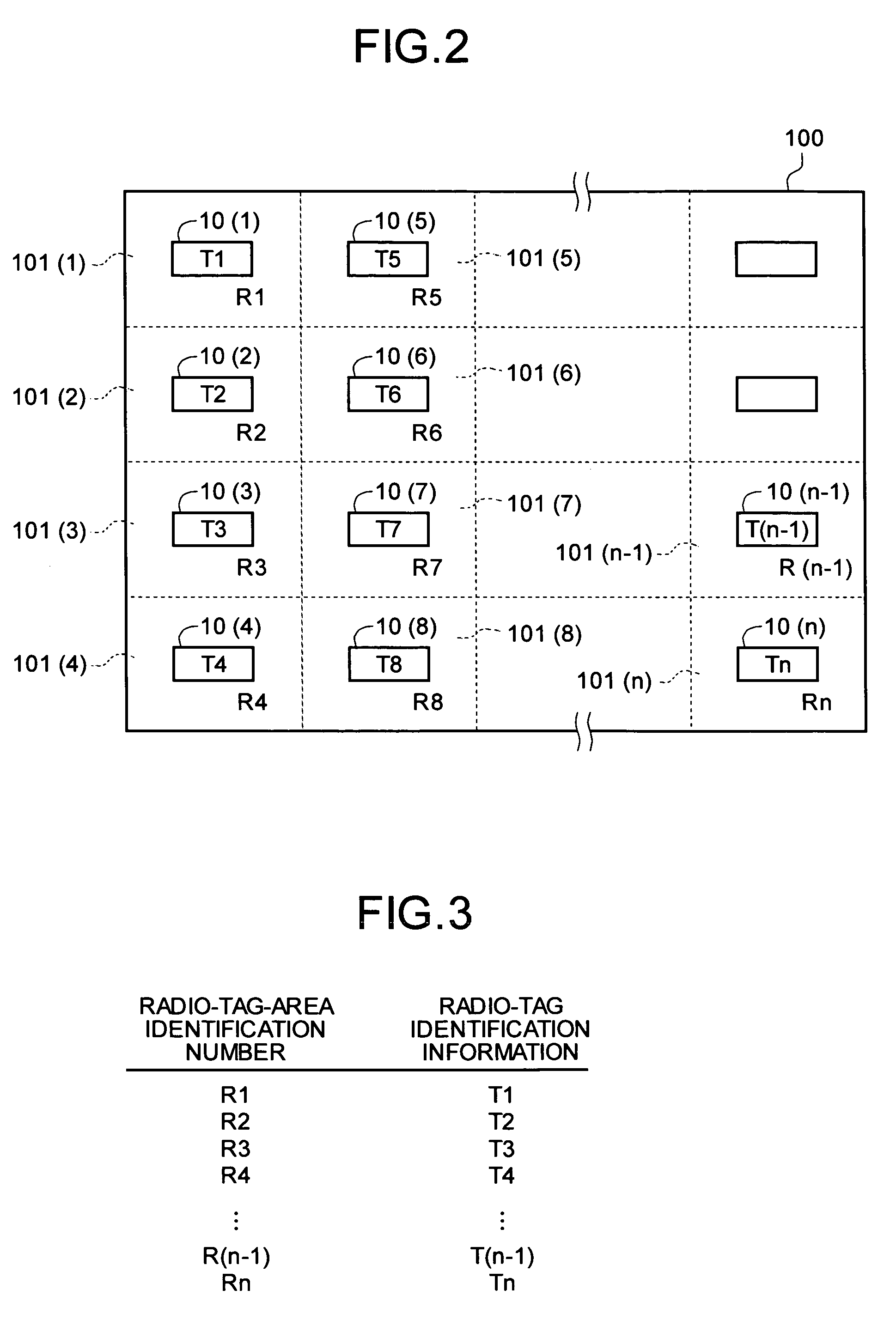 Place-status management system, radio tag reader, and managing apparatus