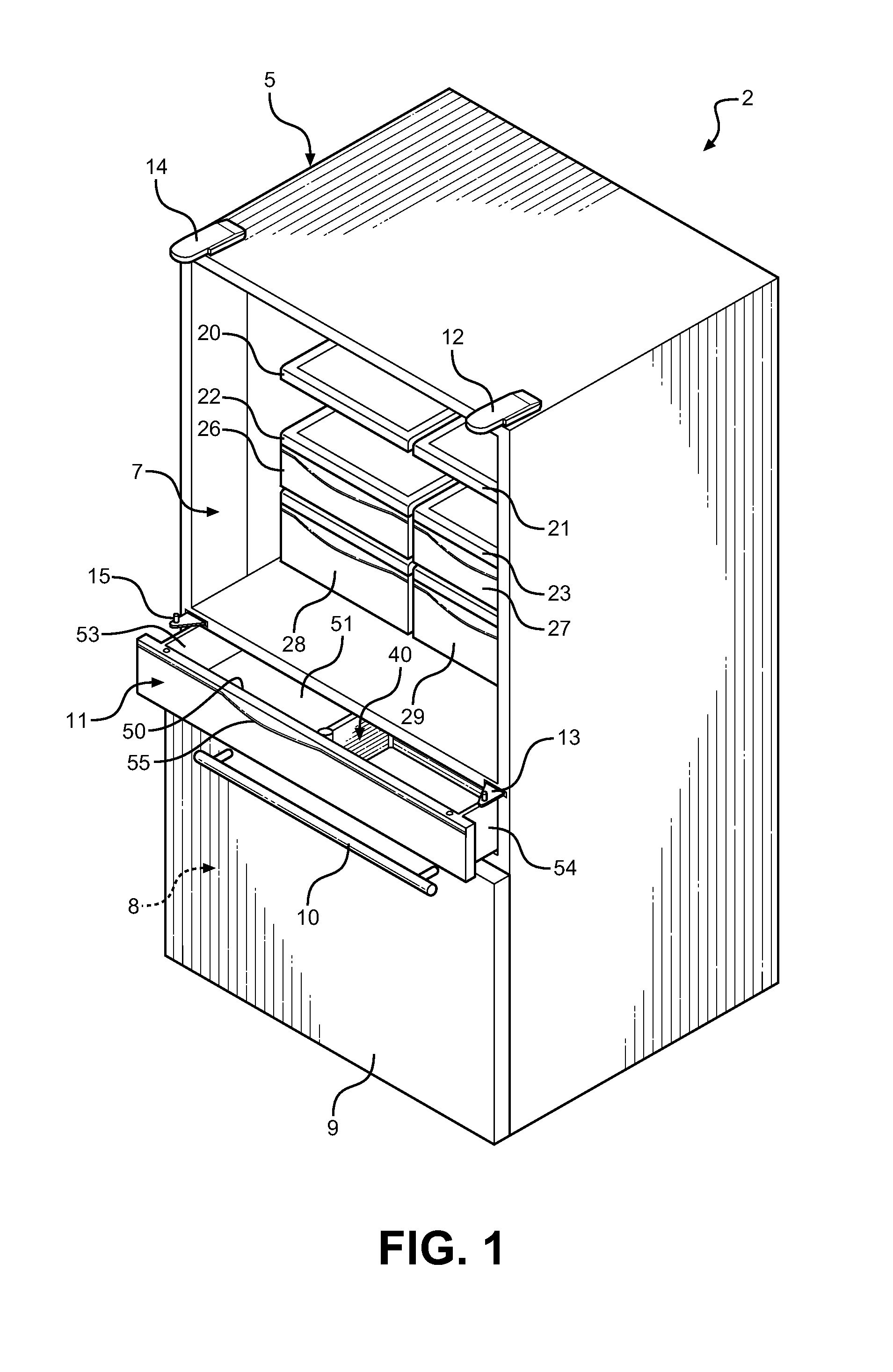 Adjustable divider assembly for refrigerator storage unit