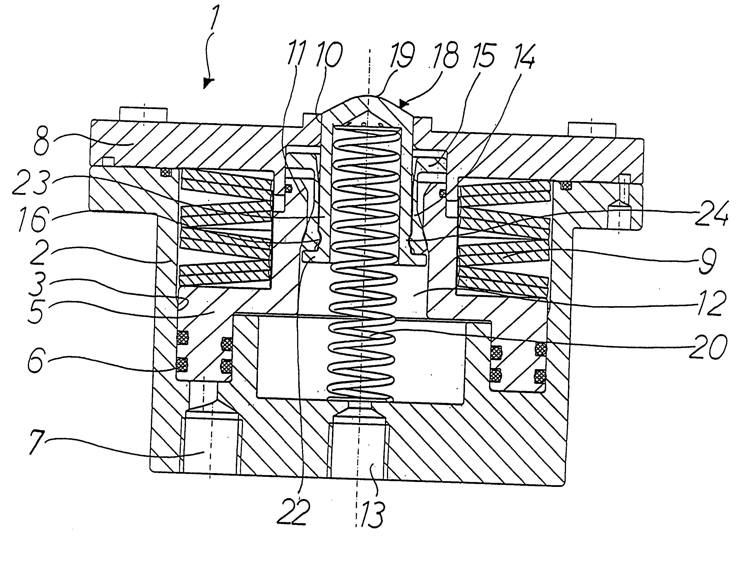 Clamping cylinder having a closure cap