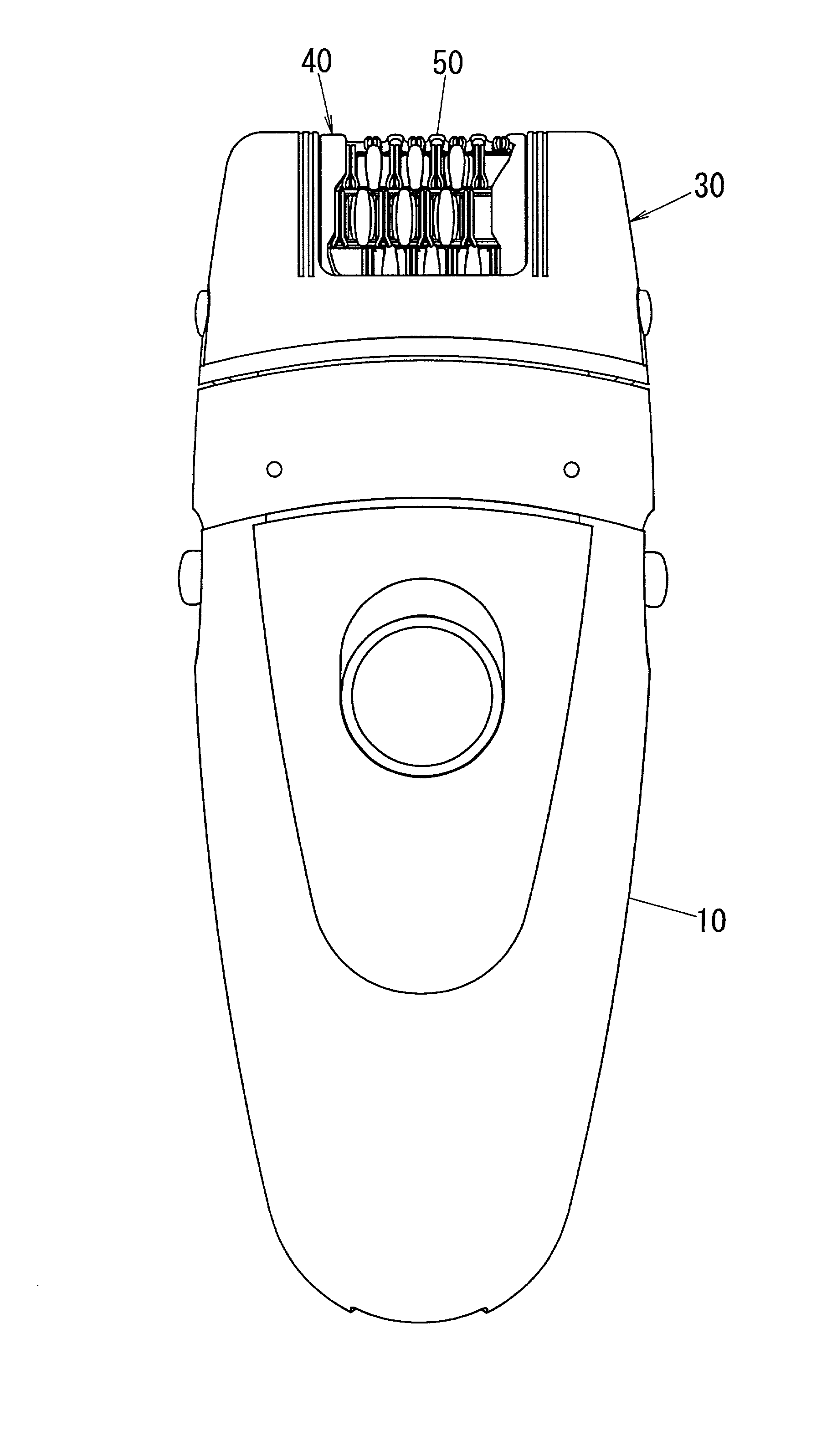 Hand-held epilating device