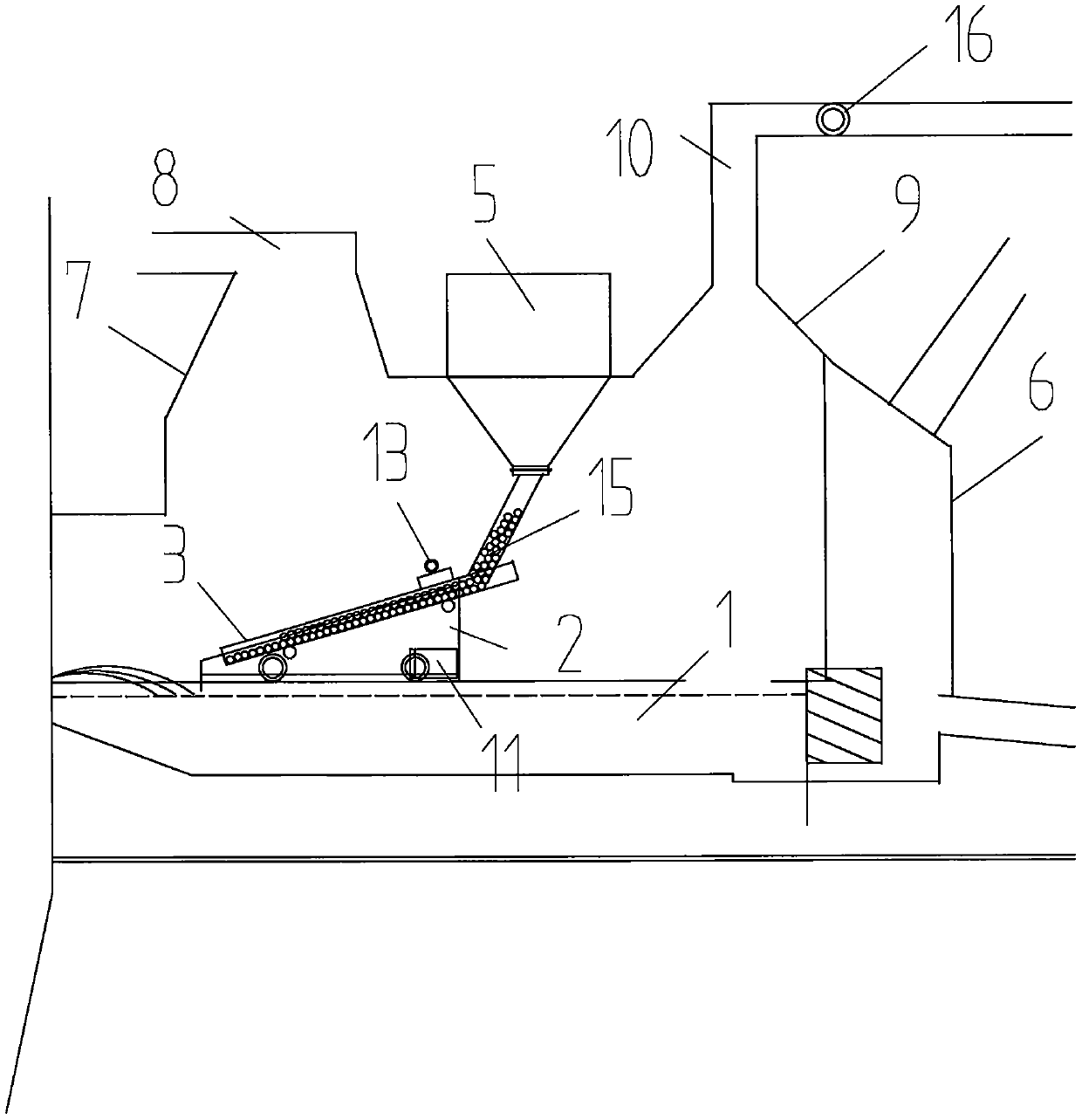 Energy-saving and production-increasing method of preheating pellet materials by blast furnace tap drain hot smoke