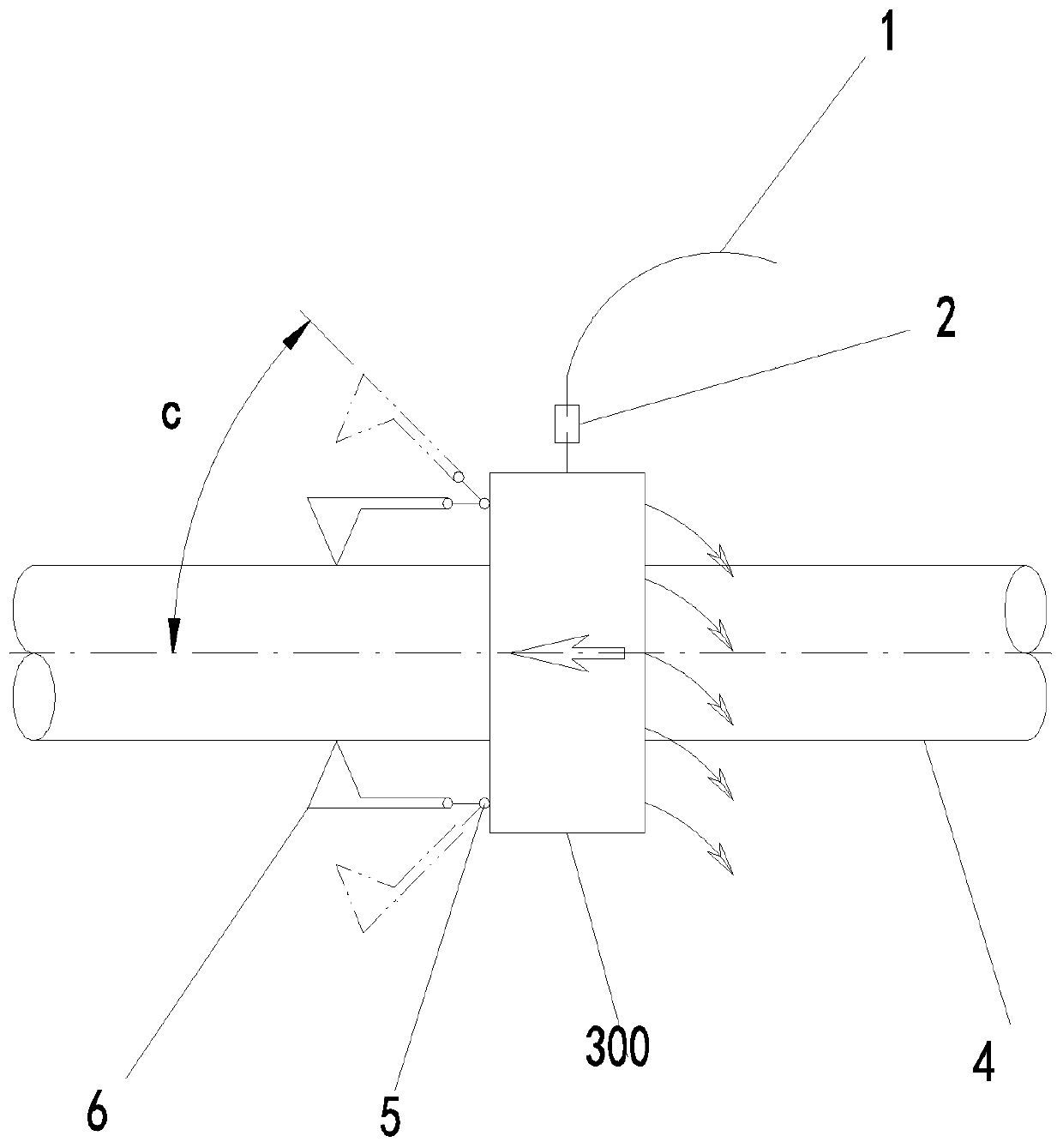 A defrosting device and defrosting method for cold storage pipes