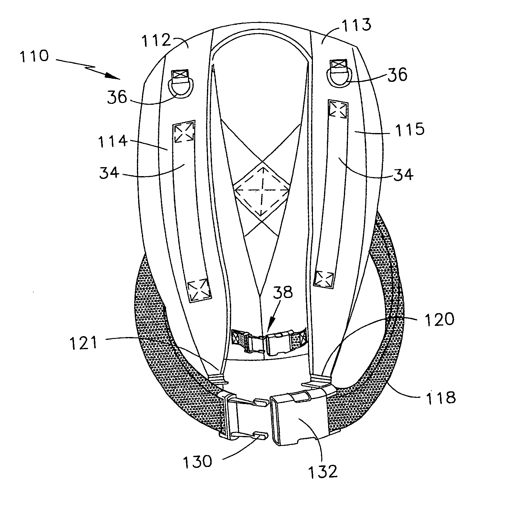 Personal carrier harness