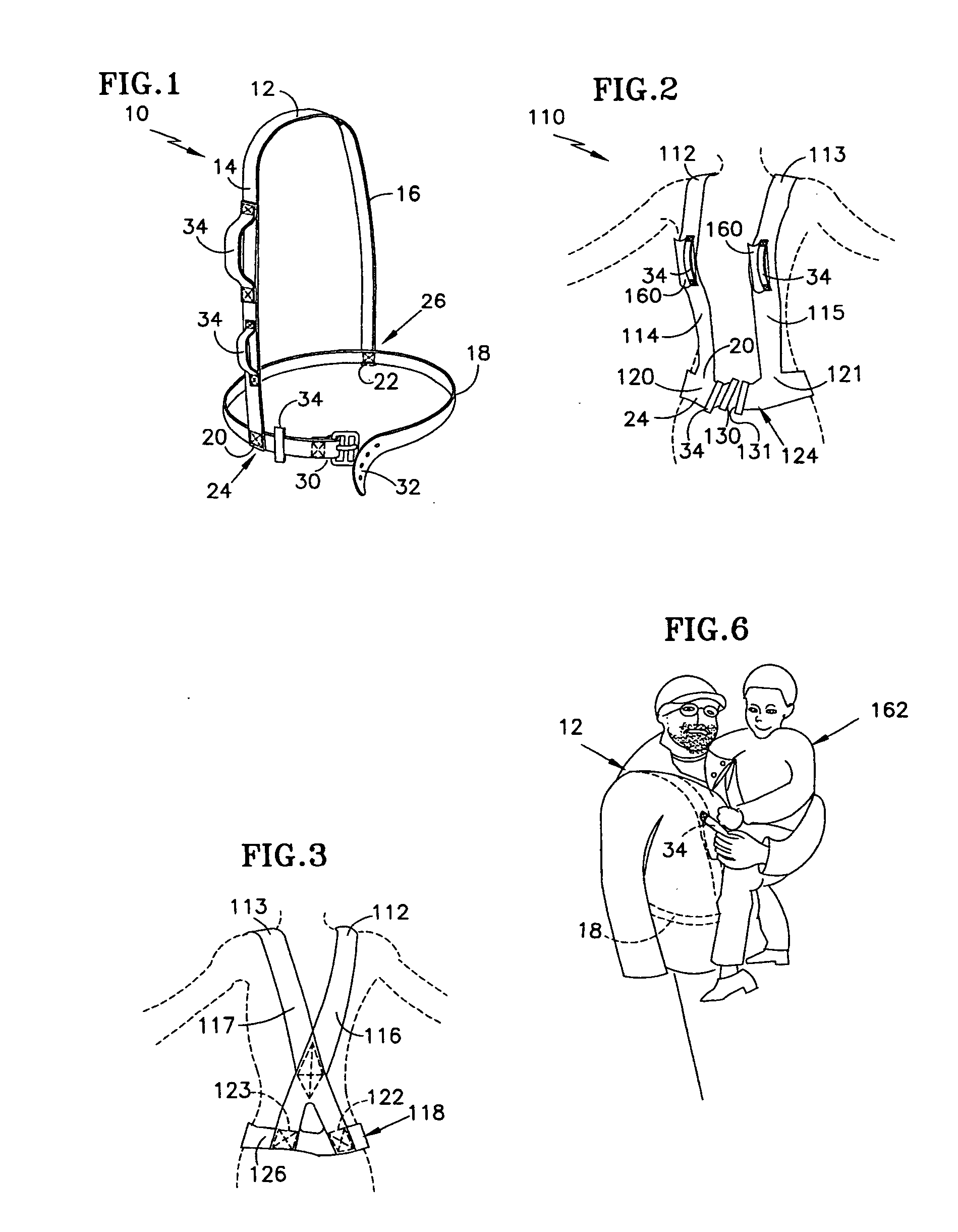 Personal carrier harness