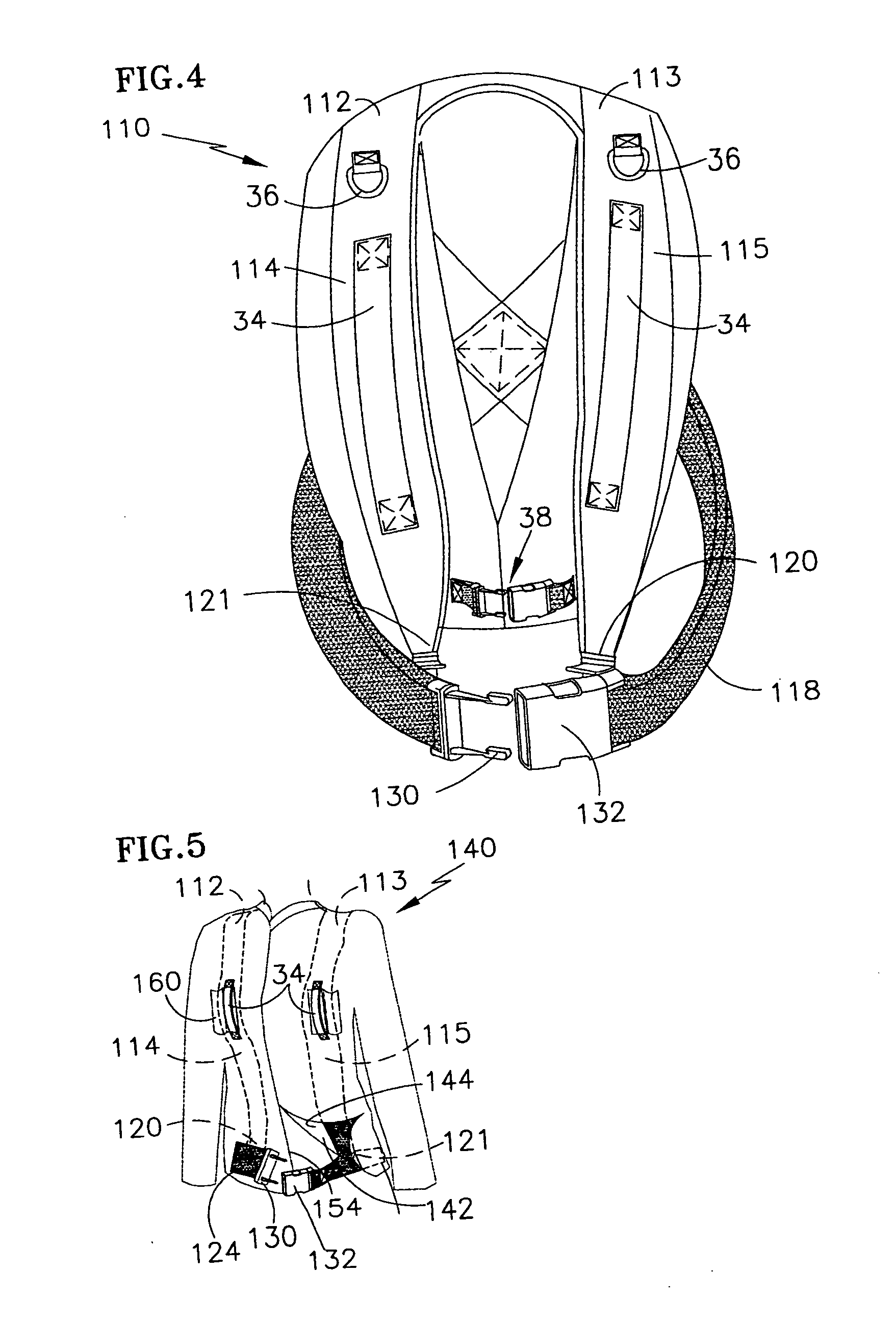 Personal carrier harness