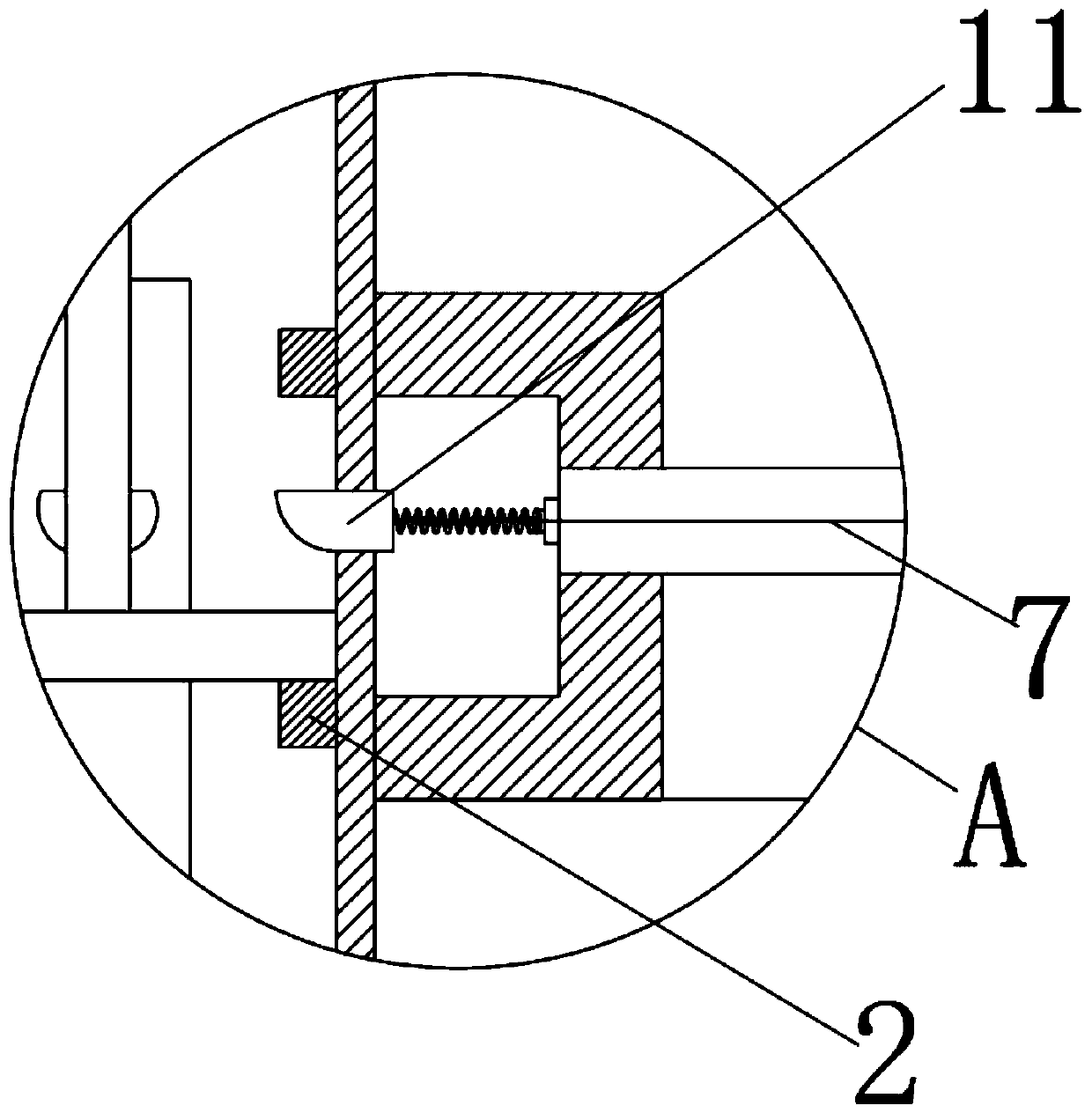 Feeding and taking device for warehouse transportation