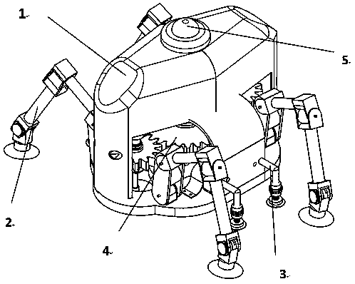 Spider-shaped glass cleaning robot