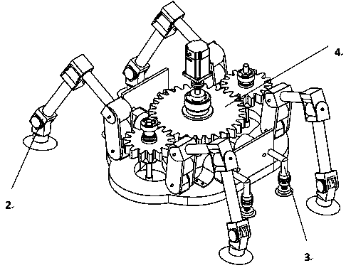 Spider-shaped glass cleaning robot