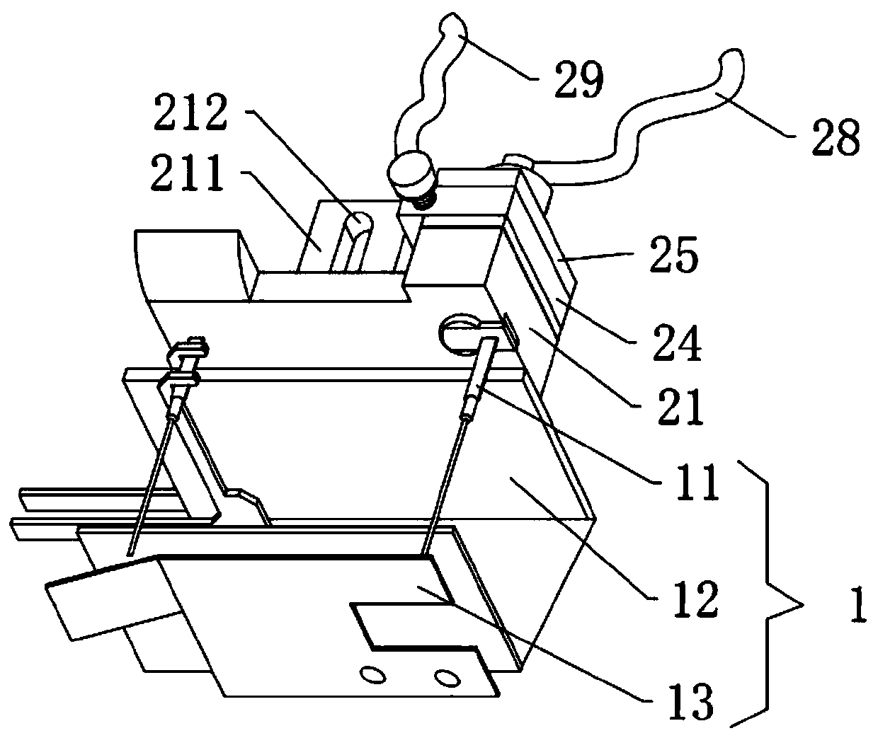 Aluminum electrolytic capacitor winding and nailing machine guide pin unloading detection device