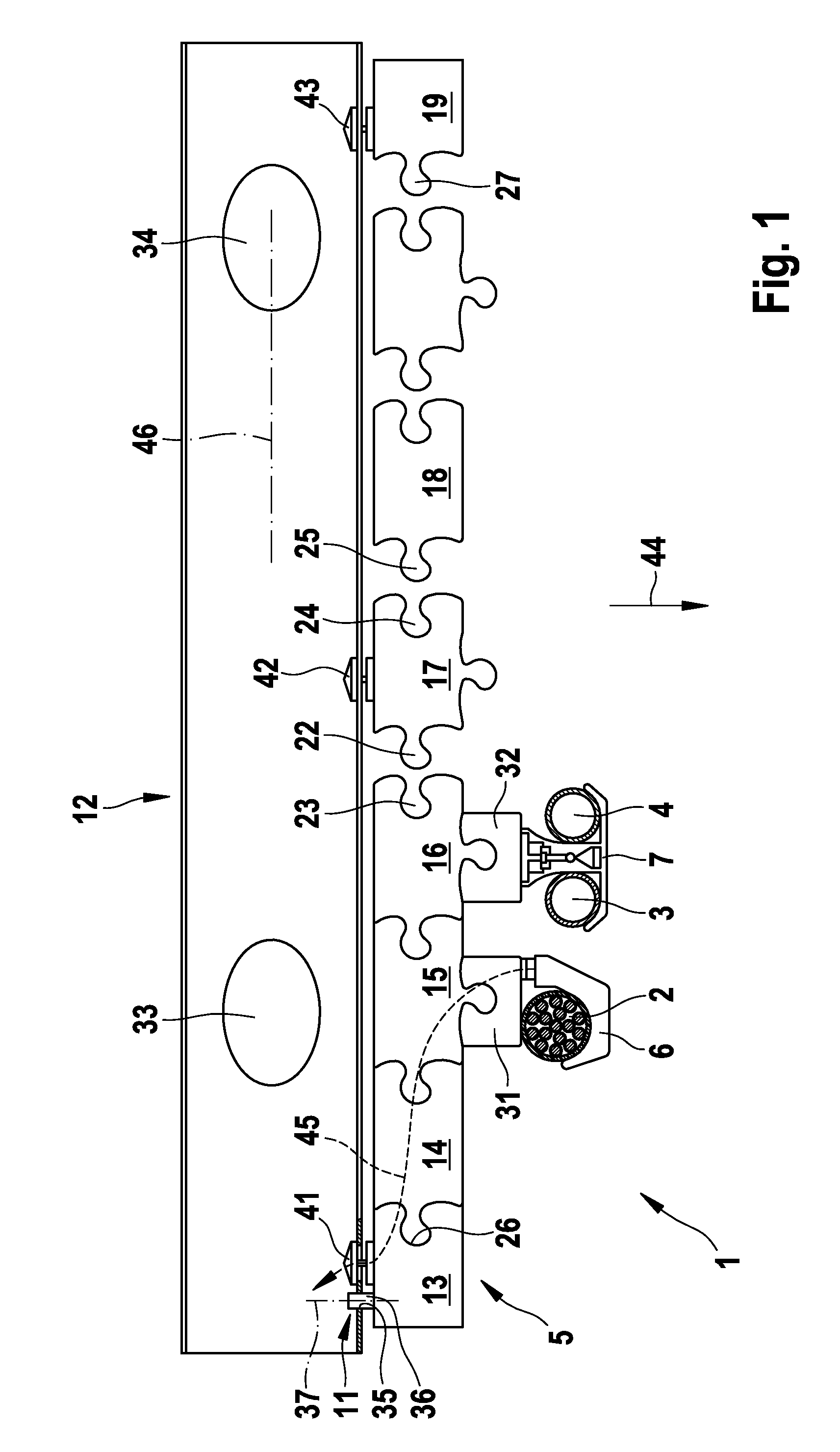 Device for supporting systems