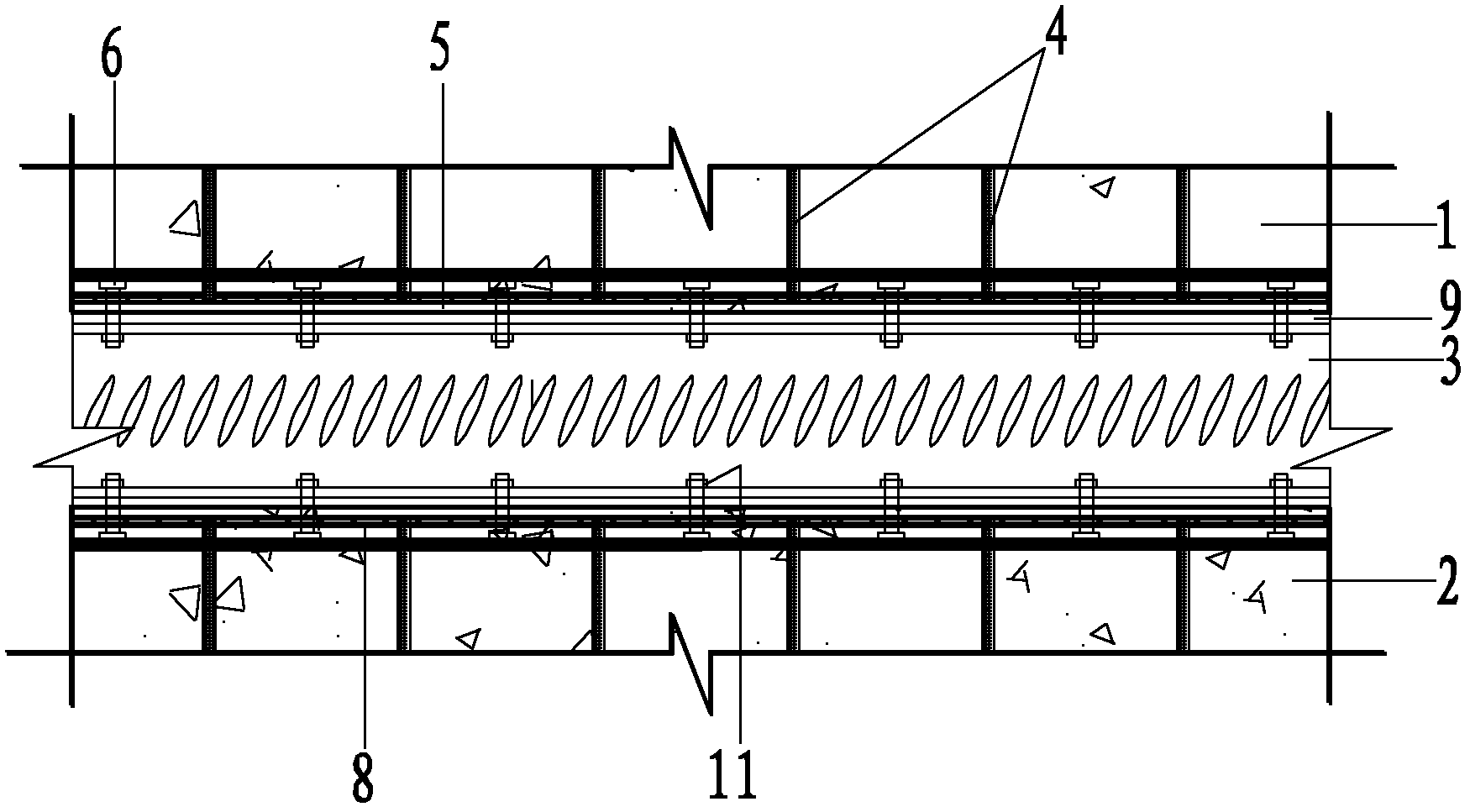 Replaceable connecting joint for wallboard components of precast concrete shear wall structures