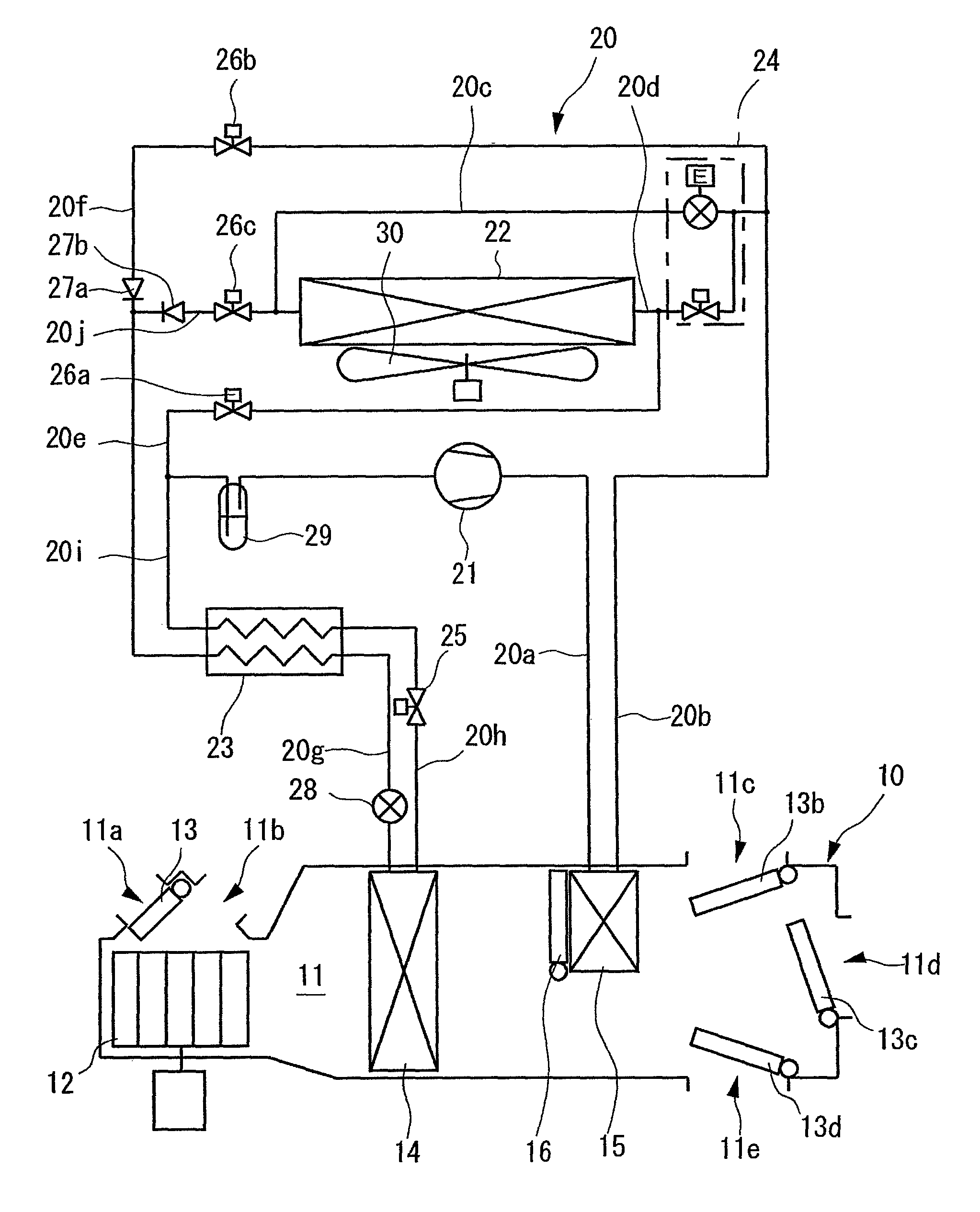 Vehicle air conditioning apparatus