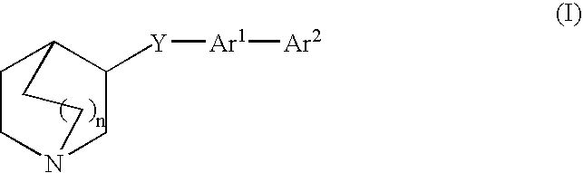 3-quinuclidinyl amino-substituted biaryl derivatives