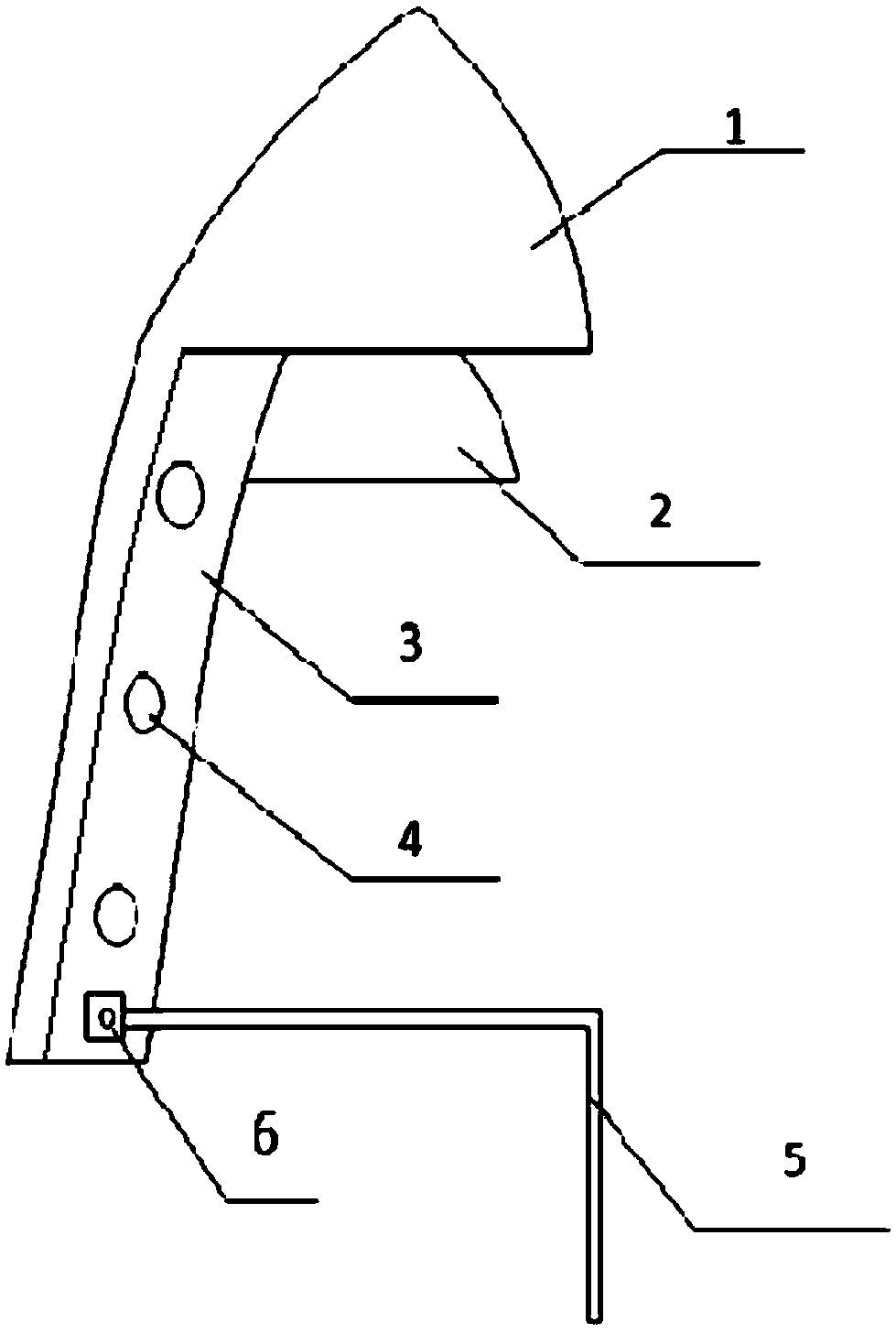 Design method of lightning receptor for wind turbine blade