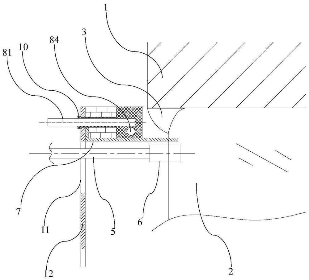 A substrate glass forming device and a heating device for the drainage area thereof