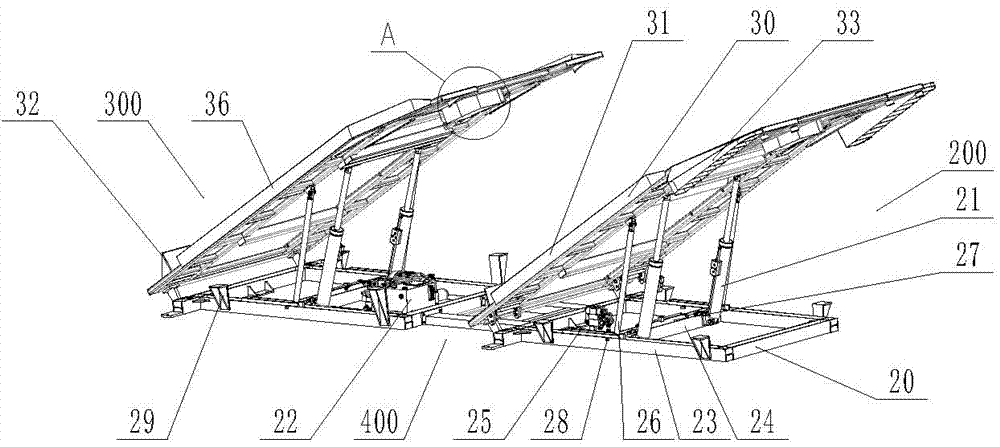 Fixed inclined parking rack with charging function