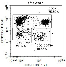 Kit for quantitatively detecting lymphocyte subsets and detection method thereof