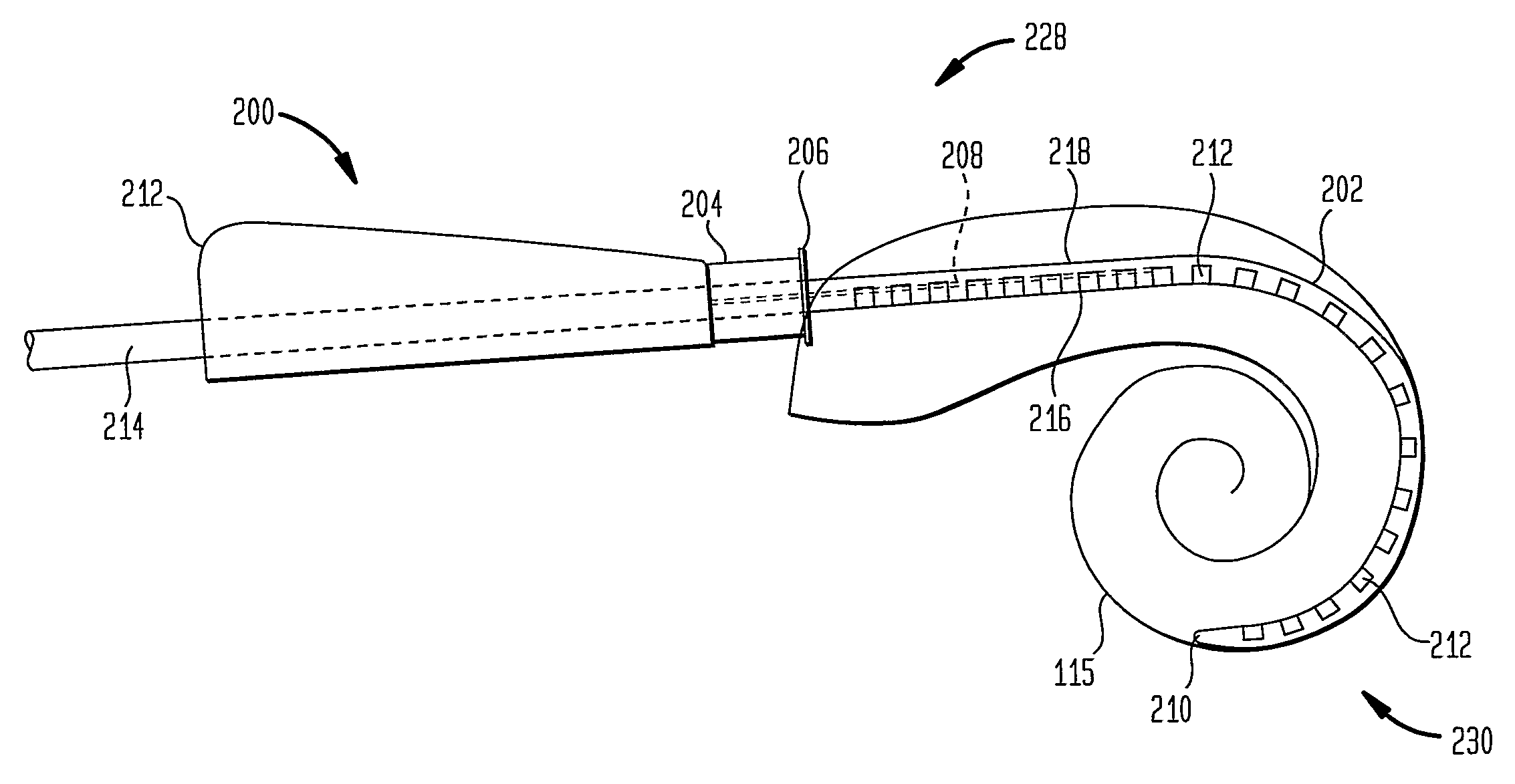 Elongate implantable carrier member having an embedded stiffener