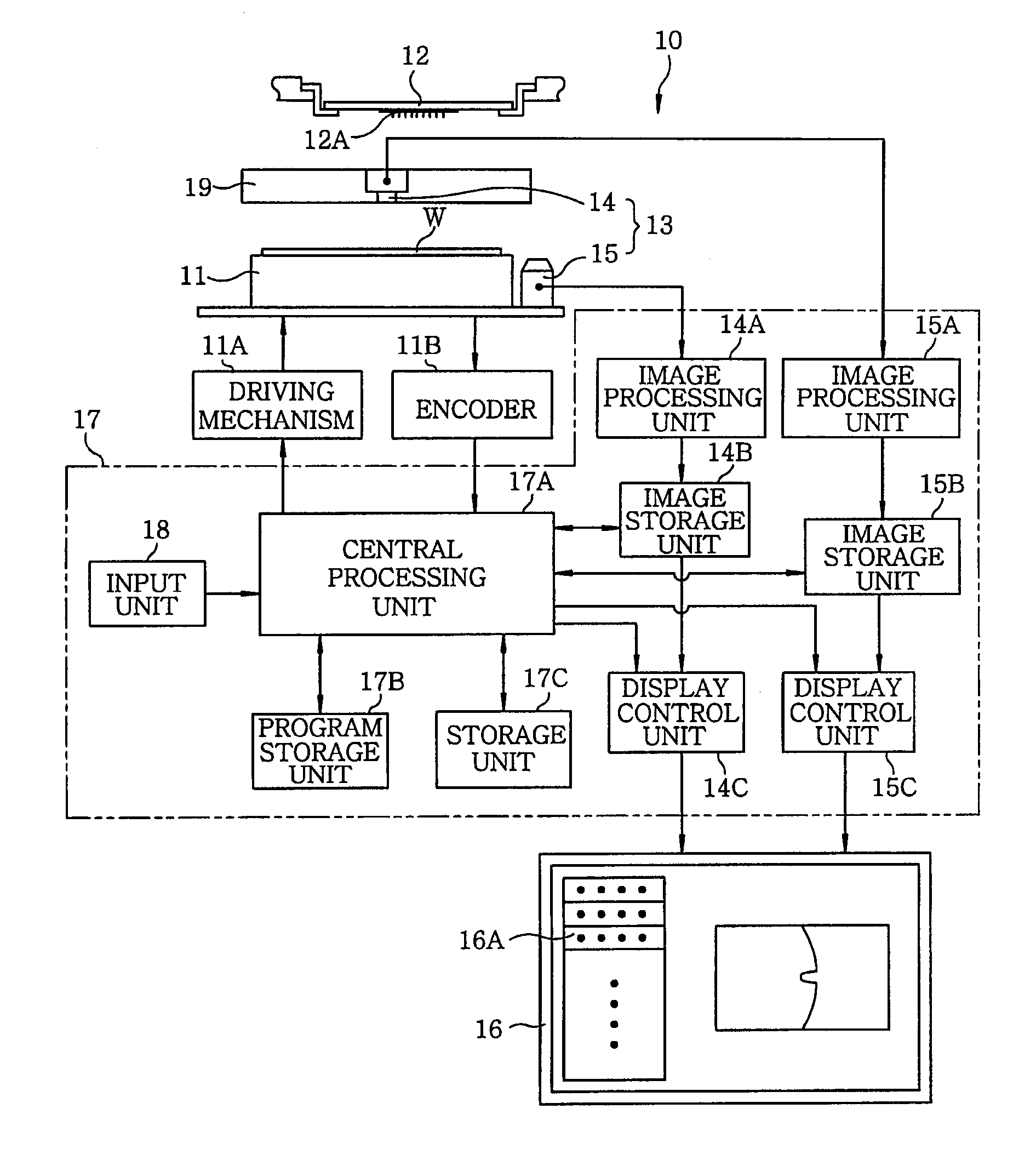 Method for detecting the center of wafer and storage medium storing a program for executing the method