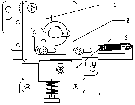 A three-position switch mechanism door interlocking device