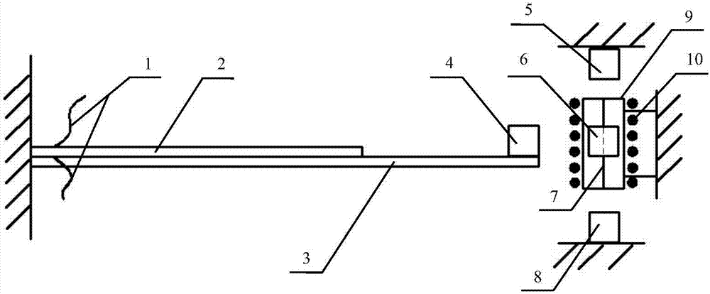 Piezoelectric electromagnetic vibration power generation device