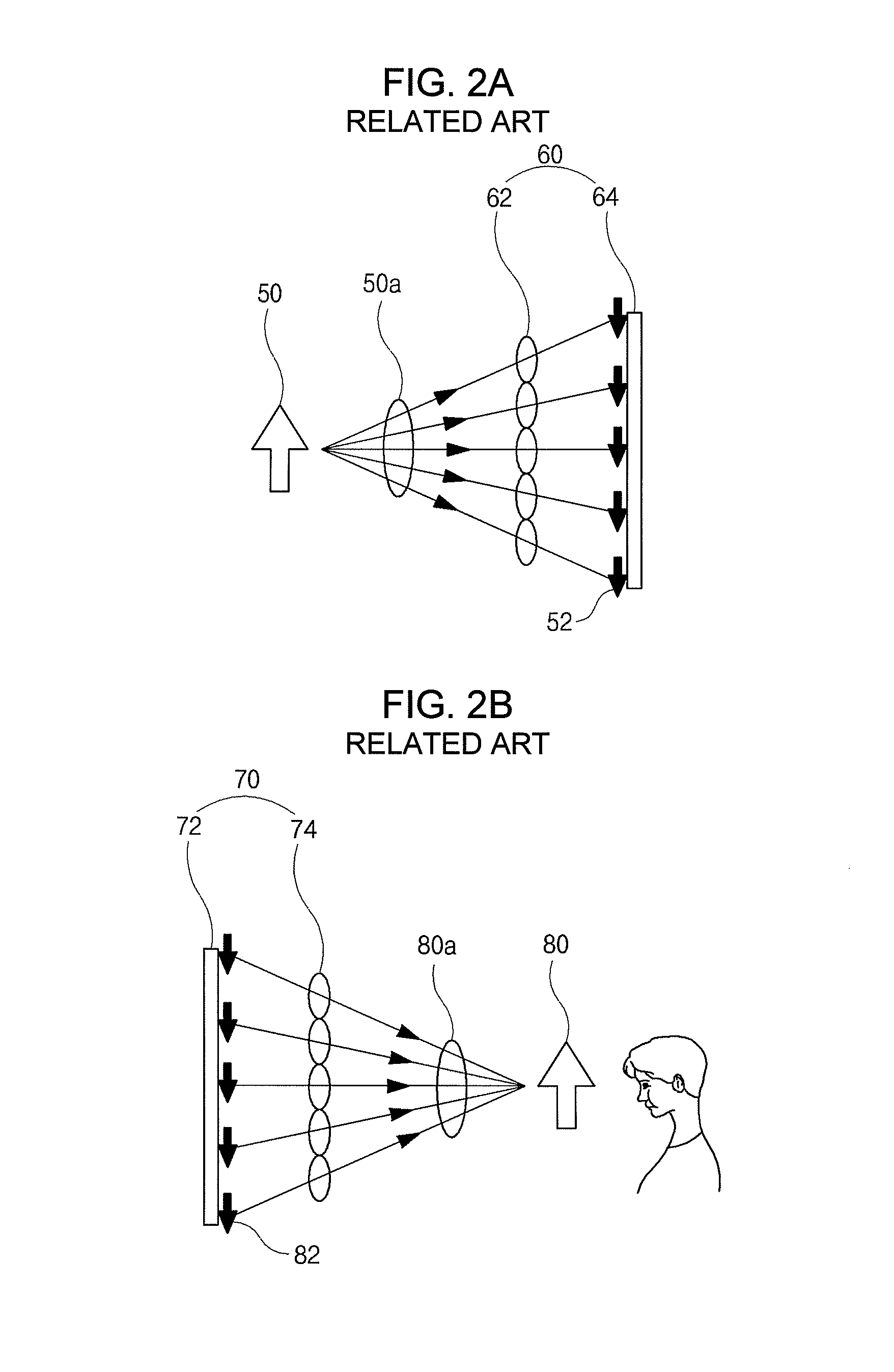 Integral photography type three-dimensional display device