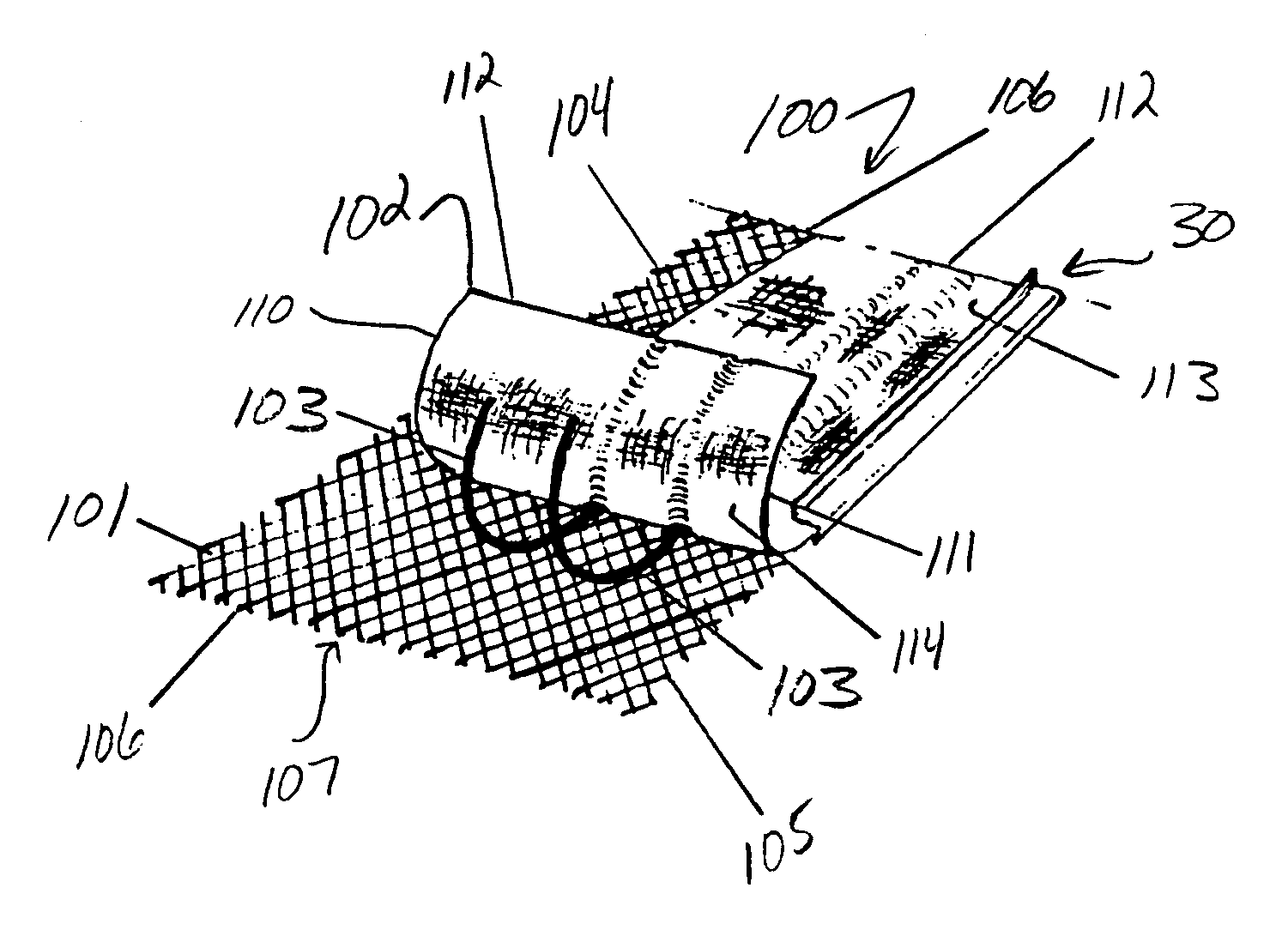 Gutter screen assembly with water tension breaker