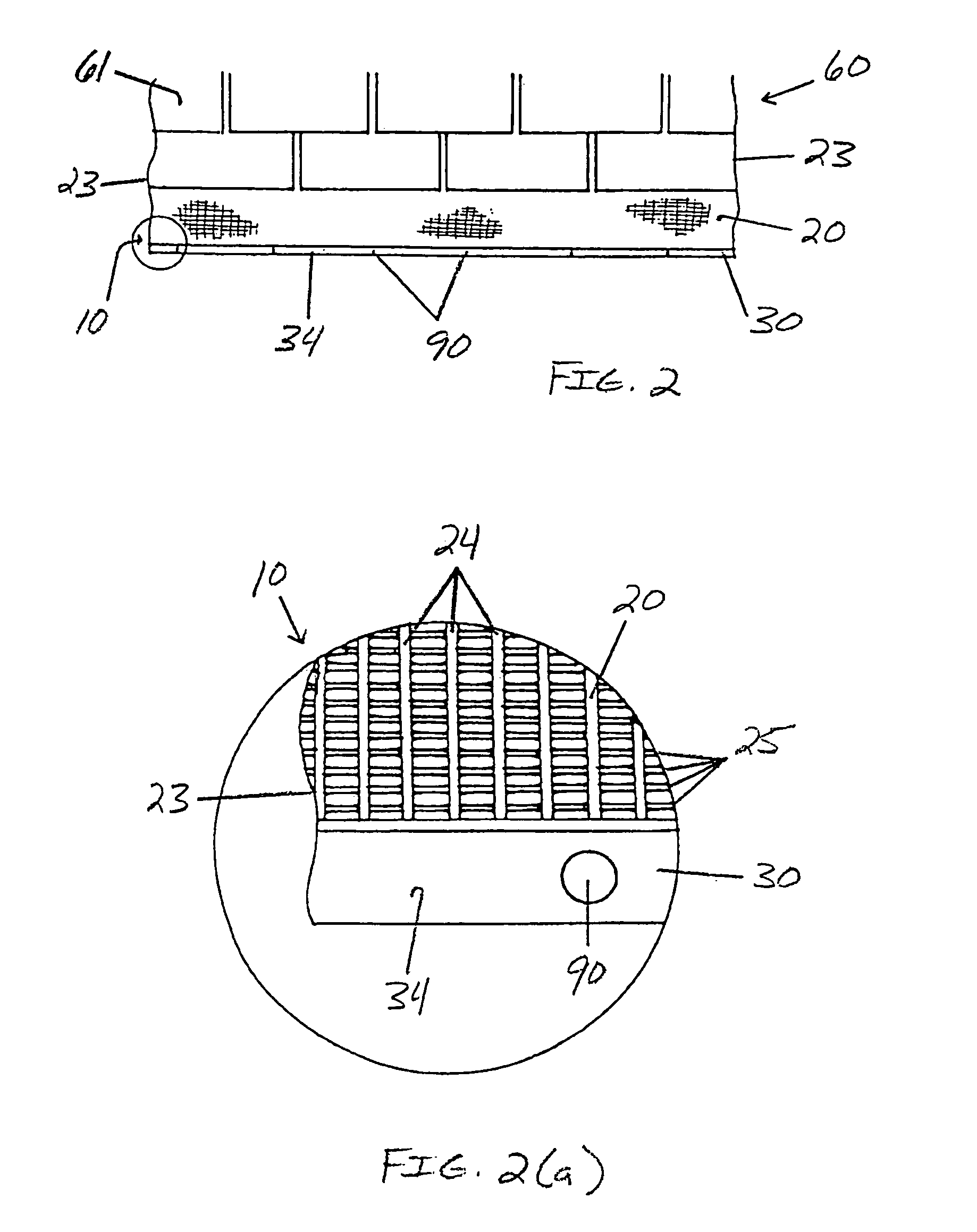 Gutter screen assembly with water tension breaker